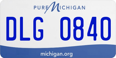 MI license plate DLG0840
