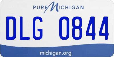 MI license plate DLG0844