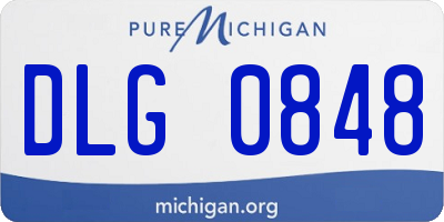 MI license plate DLG0848