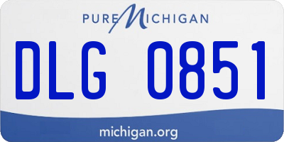MI license plate DLG0851
