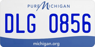 MI license plate DLG0856