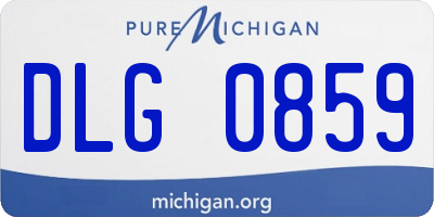 MI license plate DLG0859