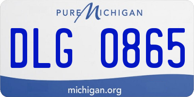 MI license plate DLG0865