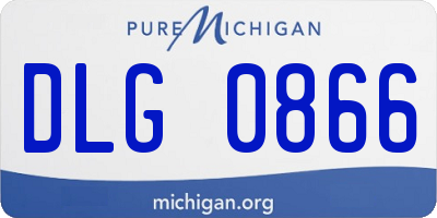MI license plate DLG0866