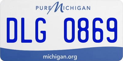 MI license plate DLG0869
