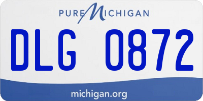 MI license plate DLG0872