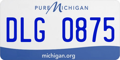 MI license plate DLG0875