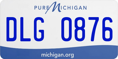 MI license plate DLG0876