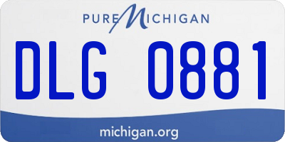 MI license plate DLG0881