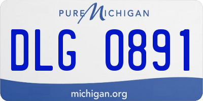 MI license plate DLG0891