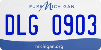 MI license plate DLG0903