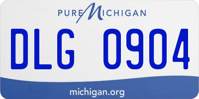 MI license plate DLG0904