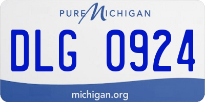 MI license plate DLG0924