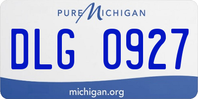 MI license plate DLG0927