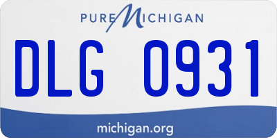 MI license plate DLG0931