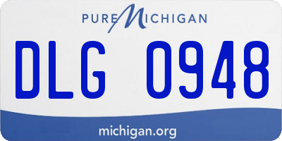 MI license plate DLG0948