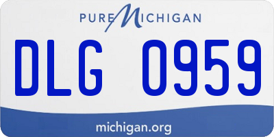 MI license plate DLG0959