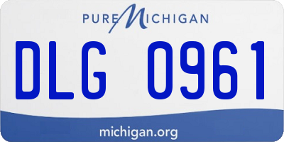 MI license plate DLG0961
