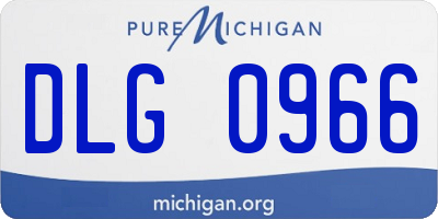MI license plate DLG0966