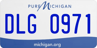 MI license plate DLG0971