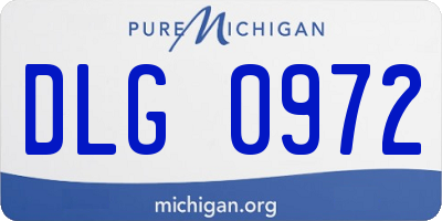 MI license plate DLG0972