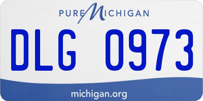 MI license plate DLG0973