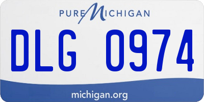 MI license plate DLG0974