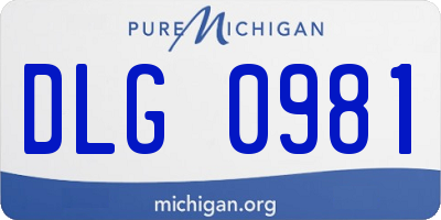 MI license plate DLG0981