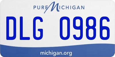 MI license plate DLG0986