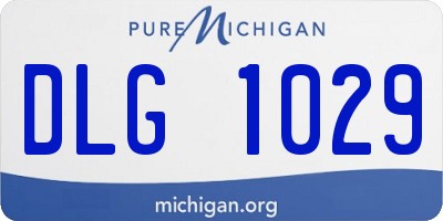 MI license plate DLG1029