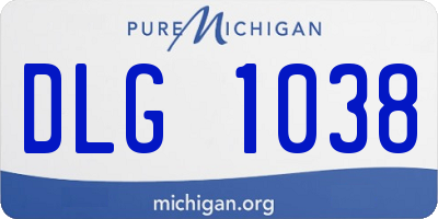 MI license plate DLG1038