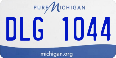MI license plate DLG1044