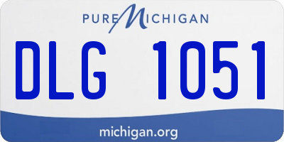 MI license plate DLG1051