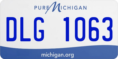 MI license plate DLG1063