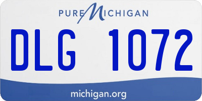 MI license plate DLG1072