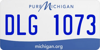 MI license plate DLG1073