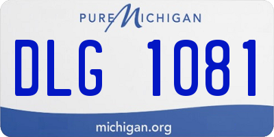 MI license plate DLG1081