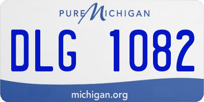 MI license plate DLG1082