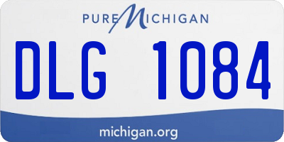 MI license plate DLG1084