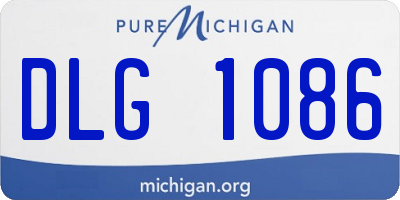 MI license plate DLG1086