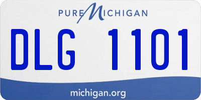 MI license plate DLG1101