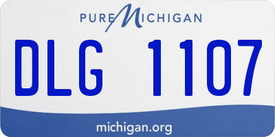 MI license plate DLG1107
