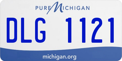 MI license plate DLG1121