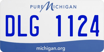 MI license plate DLG1124
