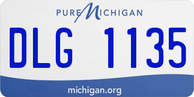 MI license plate DLG1135