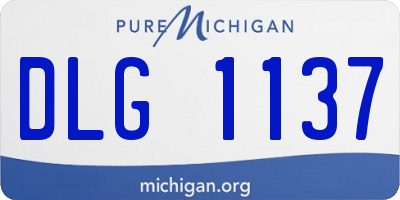 MI license plate DLG1137