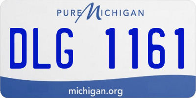 MI license plate DLG1161