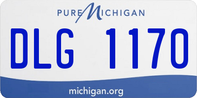 MI license plate DLG1170