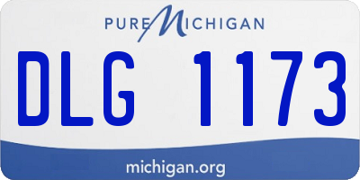 MI license plate DLG1173