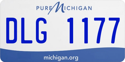 MI license plate DLG1177